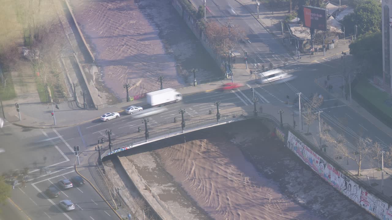 칠레 산티아고의 아침 타임랩스