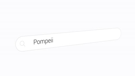 entering pompeii in computer search field