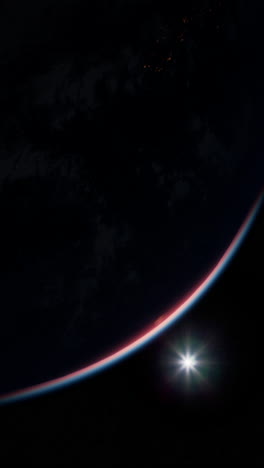 sunrise over a planet