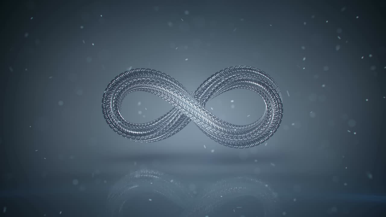 símbolo del infinito bucle sin costuras animación de renderizado 3d