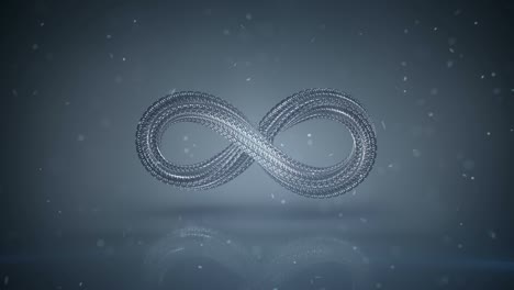 símbolo del infinito bucle sin costuras animación de renderizado 3d