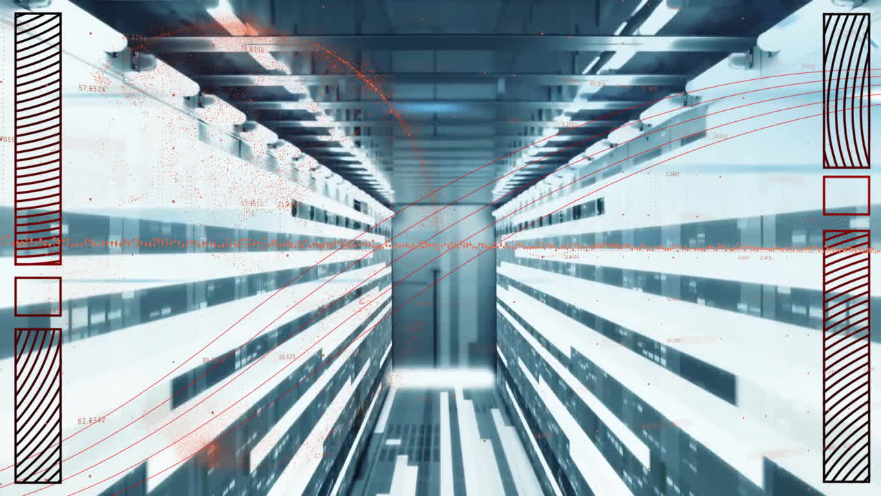 Animation of digital data processing over computer servers