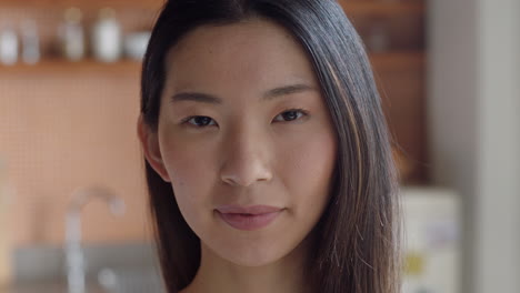 portrait beautiful asian woman smiling happy with natural skin complexion