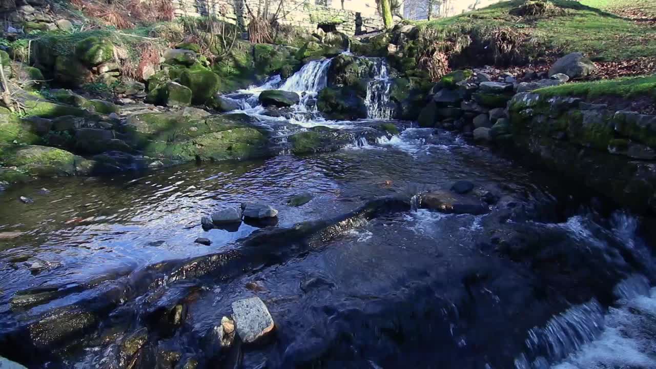 agua en un arroyo en christieparken en bergen, noruega