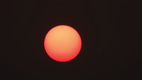 beautiful sunset  and sunspots in sun 