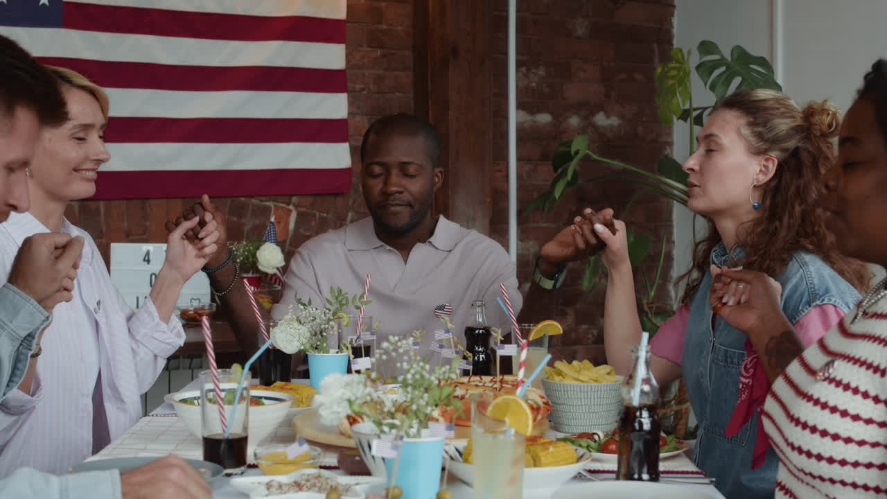 Friends Celebrating a Holiday Dinner