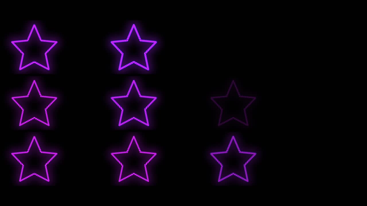 네온 보라색과 복고풍 별 패턴
