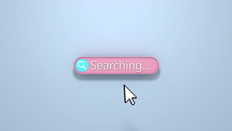 linda barra de búsqueda en internet con el icono del puntero del cursor de flecha