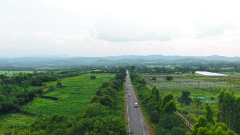 scenic country road through lush green landscape