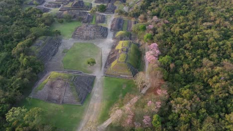 pyramids el tajín an ancient town in veracruz mexico is a beautiful unesco archeological site. religious temples, pyramids and town served to totonacas tribe.