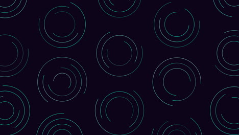 a dynamic black and blue circular pattern with curved blue lines suggesting motion, creating an entrancing visual experience