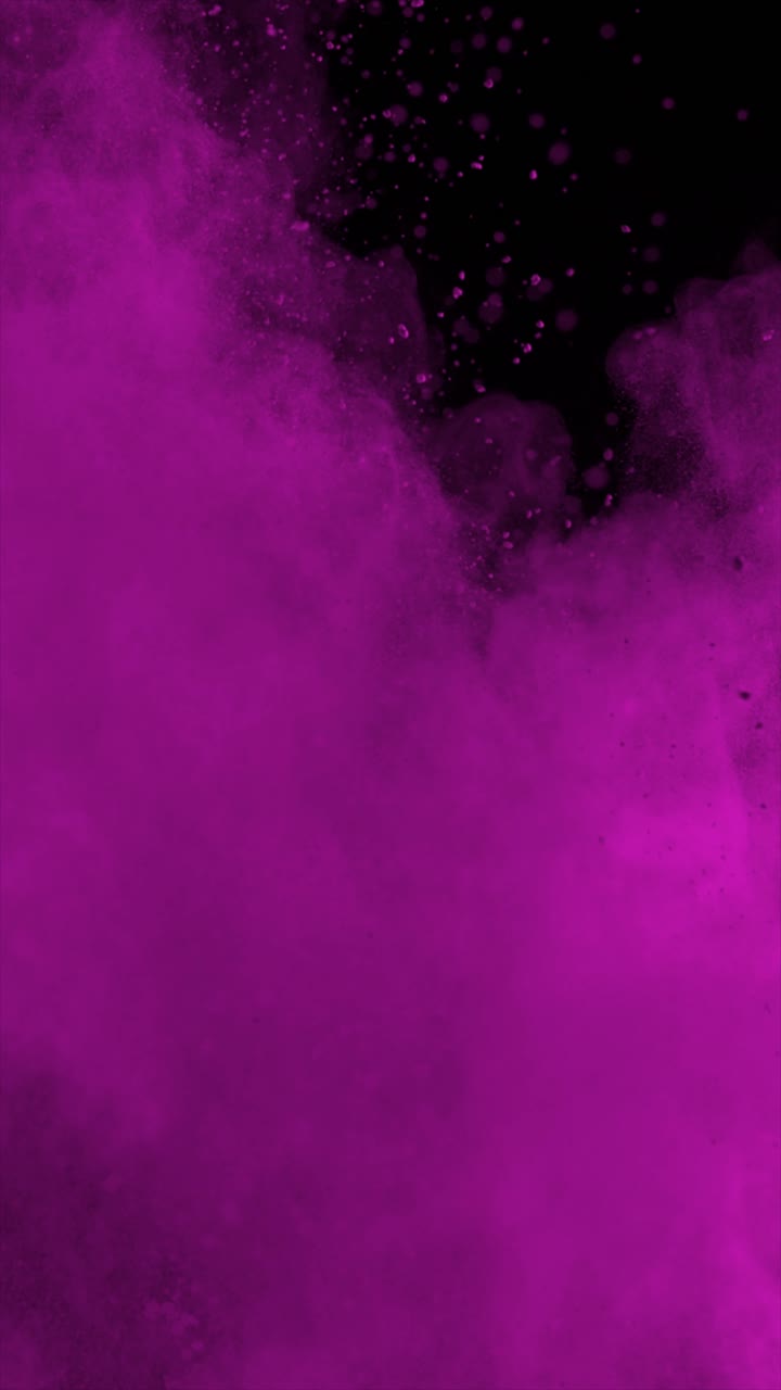 Pink Powder Exploding on Black Background Vertical Video 4k