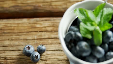 Blueberries-with-mint-in-bowl-4k