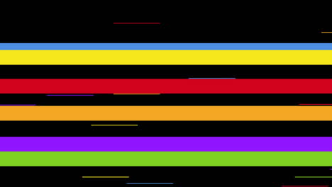 animation of colorful stripes over black background