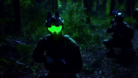 soldier in night vision gear