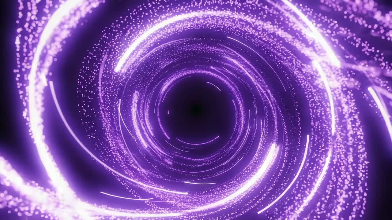 Abstract Purple Light Tunnel