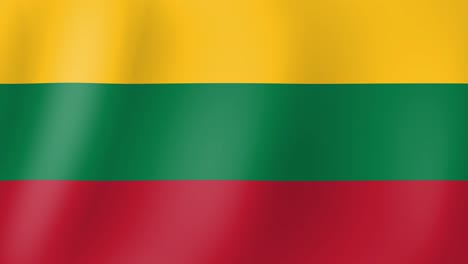 animation of lithuania flag waving in the wind