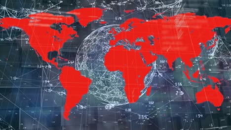 animación del procesamiento de datos sobre formas