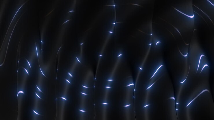 Abstract Dark Fabric with Glowing Lines