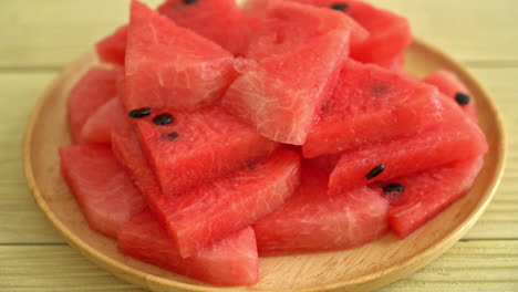 fresh-watermelon-sliced-on-plate