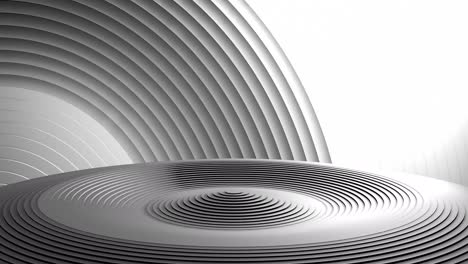 animación de la superficie circular gris arco iris en movimiento y el fondo
