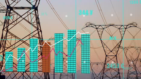 animation of shapes over green background