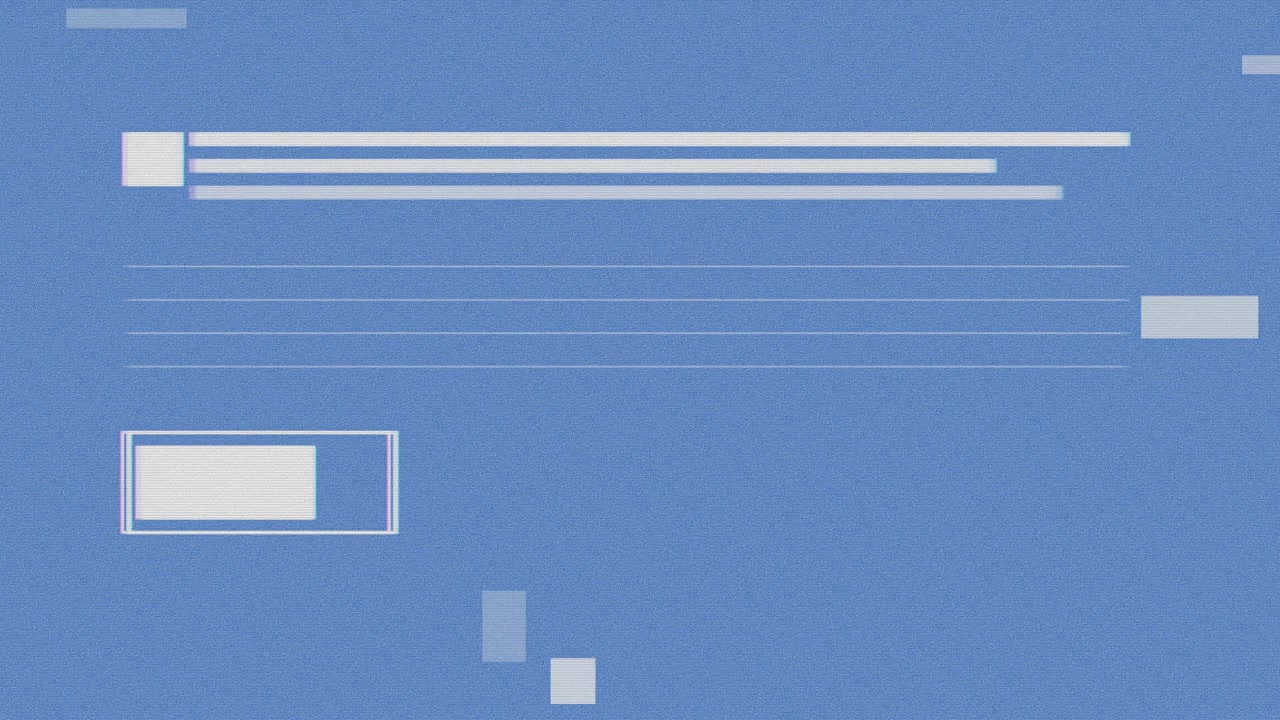 Abstract Digital Interface Loading Animation on Blue Background