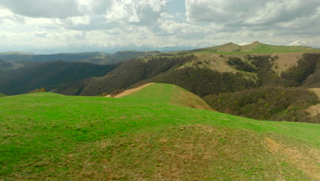 bergachtig landschap met weelderige groene weiden