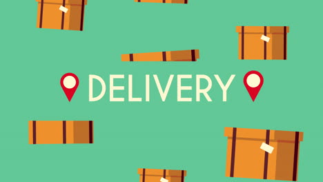 delivery service boxes pattern animation