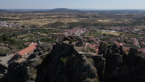 ruins of penha garcia castle and surrounding landscape, portugal