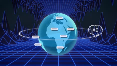 animación de un chat y procesamiento de datos en el mundo y el metaverso