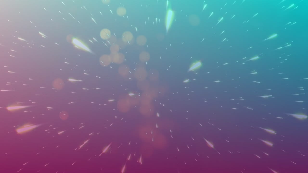 animación de puntos de luz y senderos sobre fondo azul