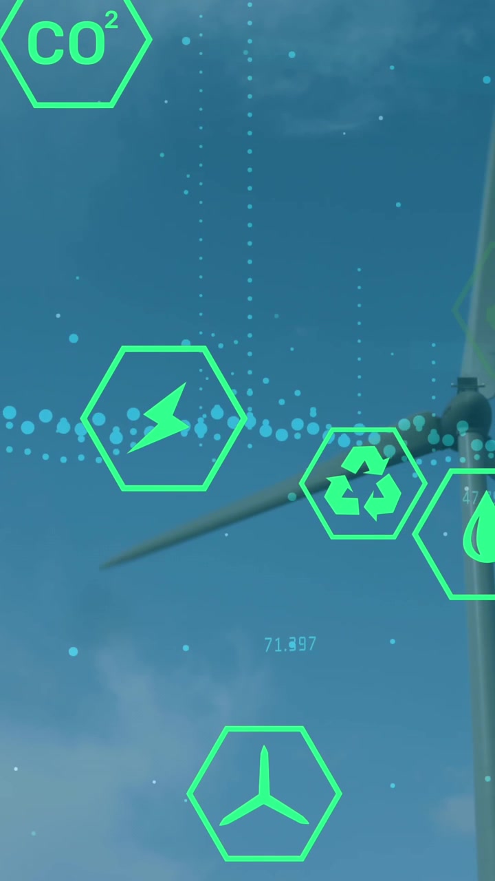 Animazione di una rete di connessioni su sfondo blu navy