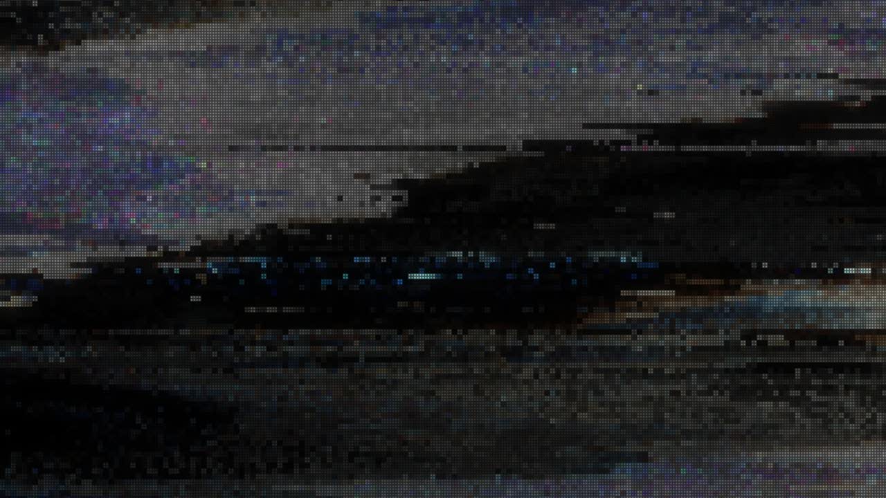 diseño único abstracto animación digital ruido de píxeles error de fallo daño de video