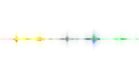 colorful audio spectrum sound wave effect, looping  animation on a white background.audio, music technology concept.