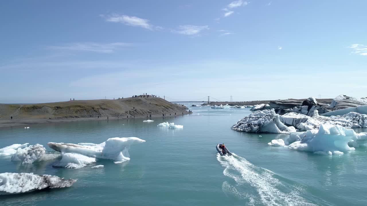 Icebergs and Boat Tour at Jokulsarlon Glacier Lagoon, Iceland