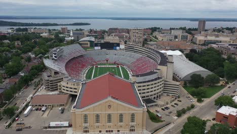 university of wisconsin camp randell football stadium aerial