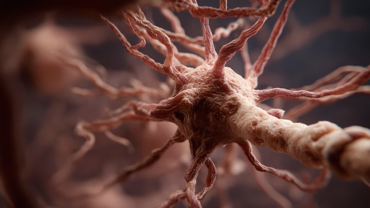 Intricate Details of Neurons: A Close-Up Look at Neural Structures and Connections Highlighting Their Complexity and Role in the Nervous System