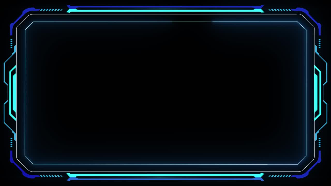 4K 3D 미래형 HUD 동영상 사이버 프레임 디지털 기술 신경망 라인 배경 템플릿 프레임