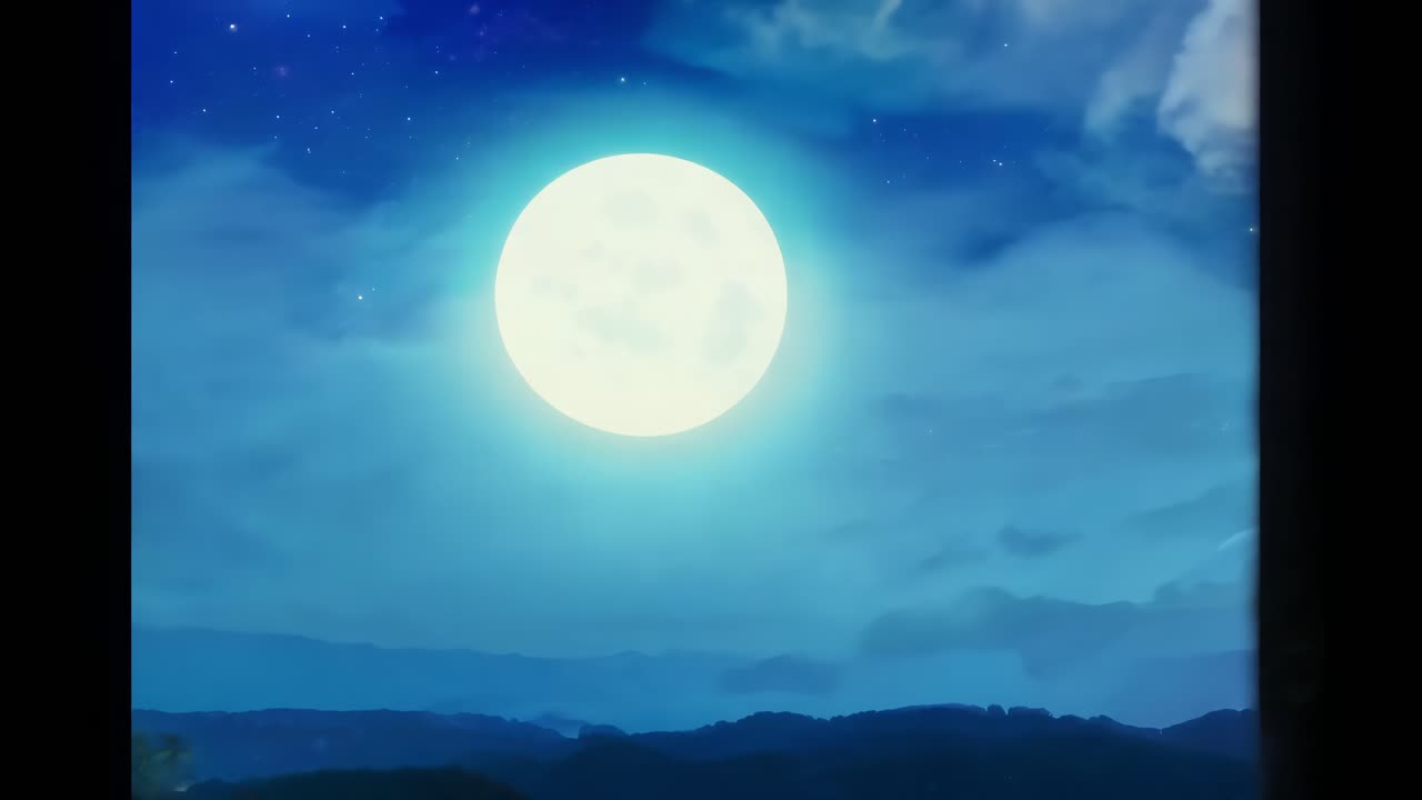 полная луна на ночном небе