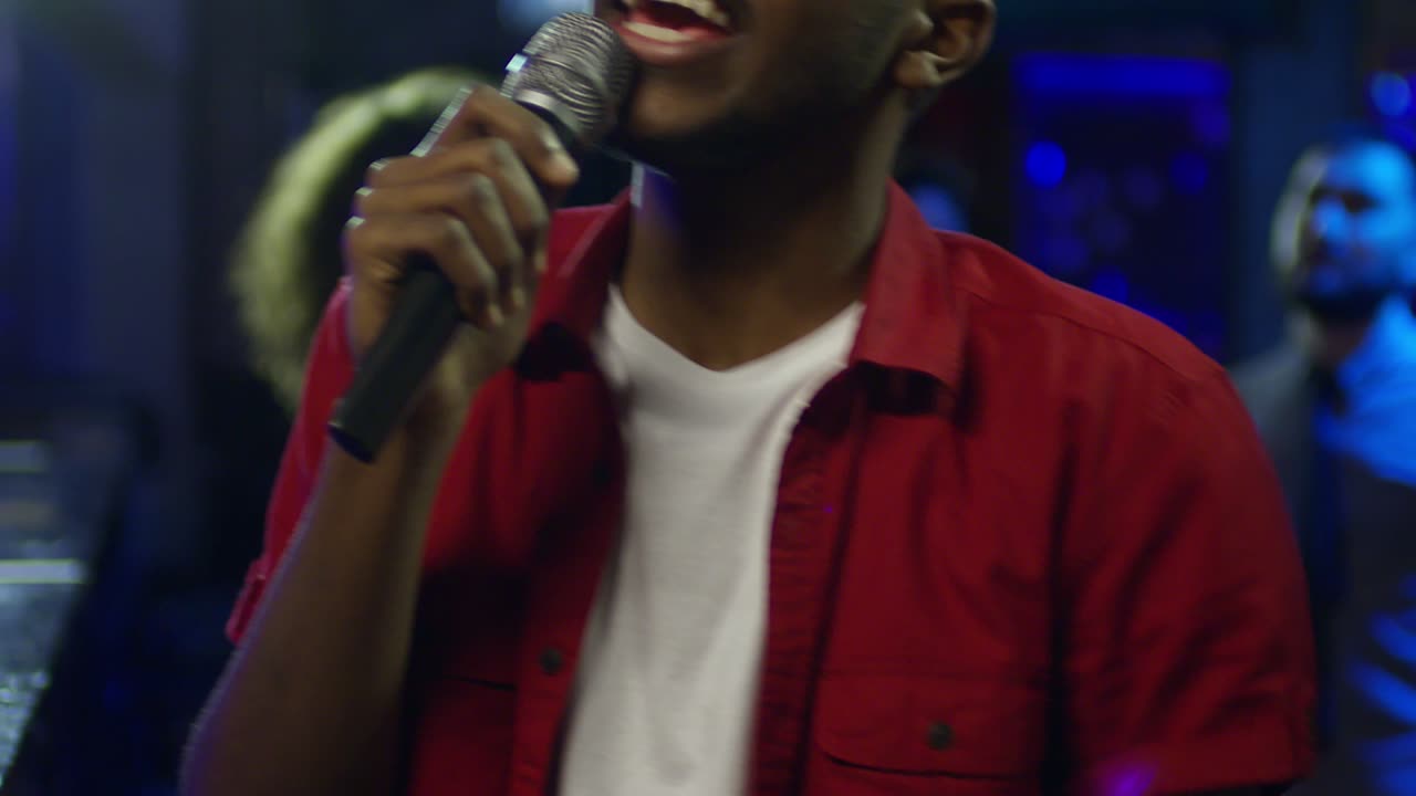 Young Black Man Enjoying Song