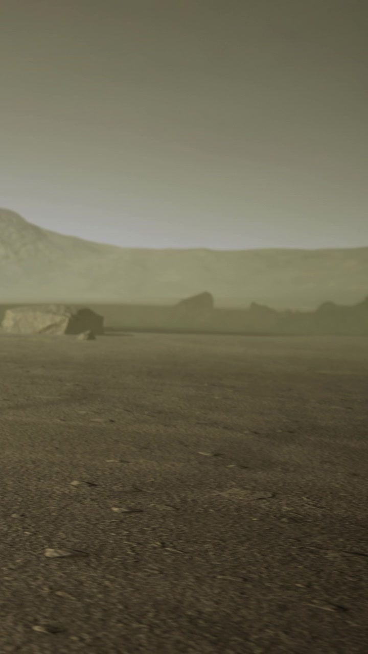 Exploration of a rocky landscape on an alien planet in distant future