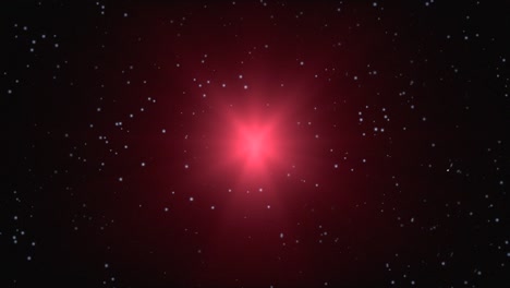 luz roja con estrellas y nublado en la galaxia