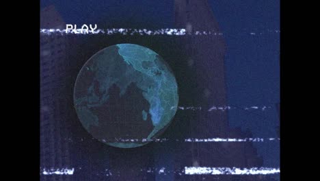 animation of globe over play screen