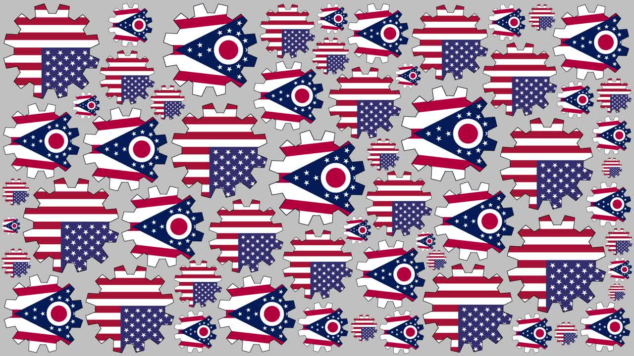 오하이오 주 발 기어 스피닝 배경