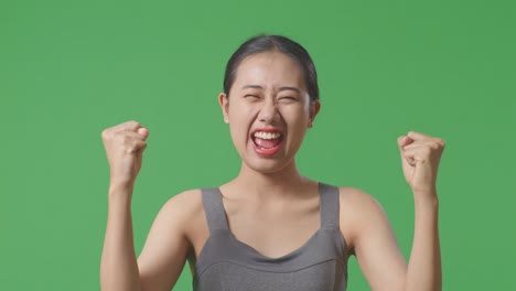 excited woman celebrating