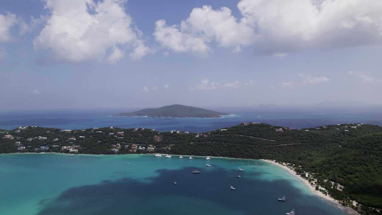 Stunning scenic view of magen's bay in st