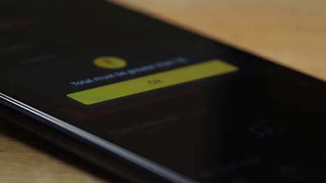 Macro Finger Touching Sell Btc Button On Binance On Smartphone