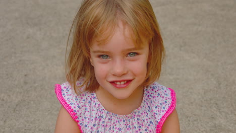 portrait of an adorable, happy, smiling little girl