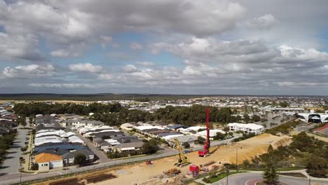 Yanchep-Obras-De-Extensión-Del-Ferrocarril-Al-Norte-De-La-Estación-De-Mayordomo-Perth-Toma-Panorámica-Aérea-Derecha